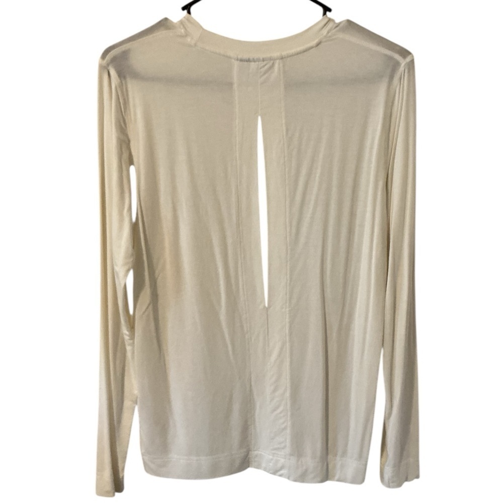 🌺MONO B BLEND MULBERRY SILK OPEN BACK LONG SLEEVE SOFT TOP - Picture 3 of 5